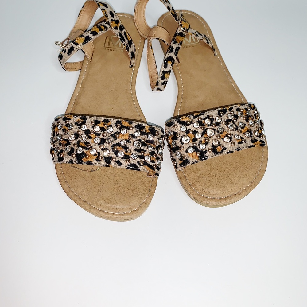 MARKER’S SHOES Leopard rhinestone sandals - Picture 3 of 4